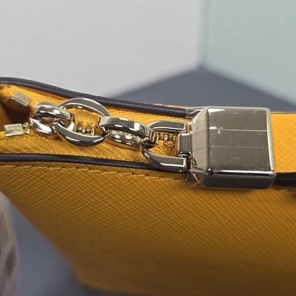 Kate Spade New York "Sadie" Daffodil Yellow Leather Crossbody Bag - Picture 10 of 13